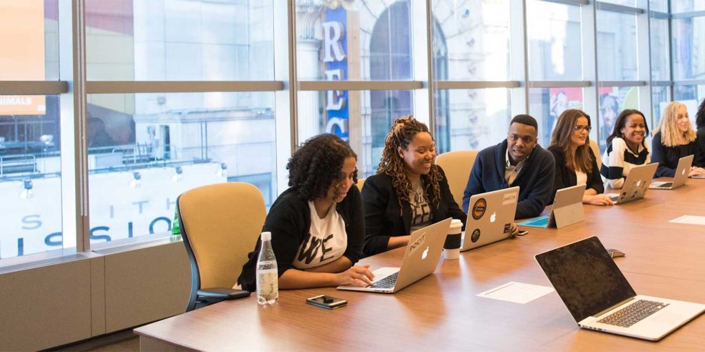 Group of people at a meeting