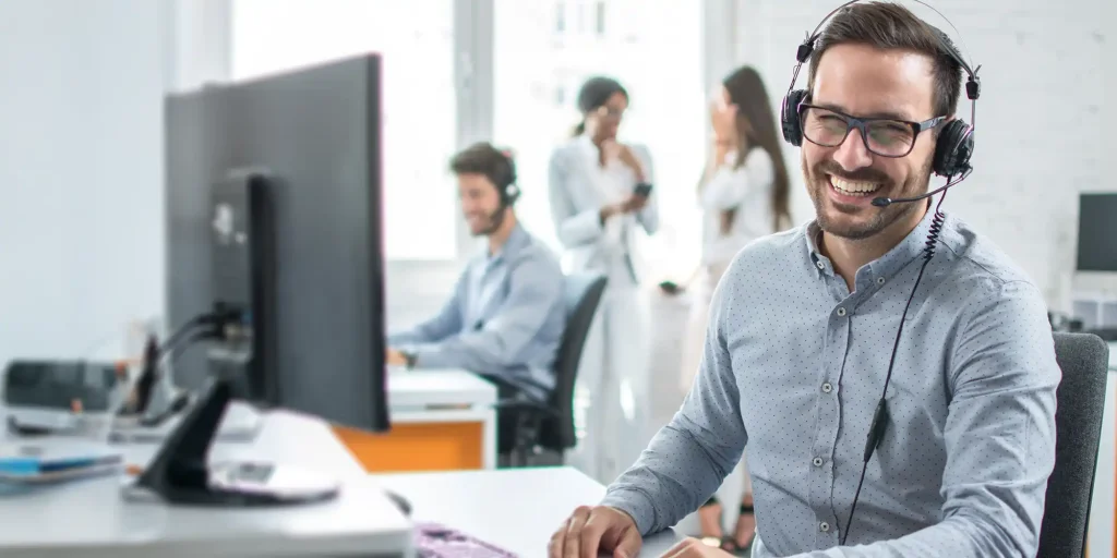Call handlers dealing with customer enquiries
